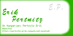 erik pertnitz business card